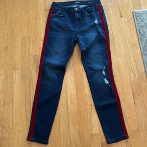 Judy Blue Women’s Red Tux Stripe jeans